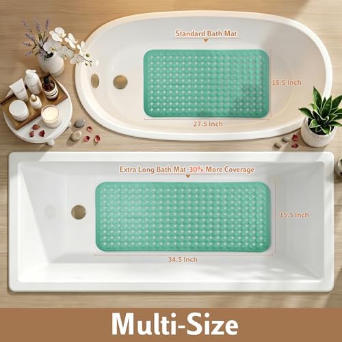 Yimobra Bathtub Mat Non Slip, Super Strong Suction Cups, 27.5"X15.5" Long - Image 6
