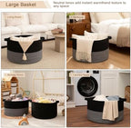 OIAHOMY 115L Extra Large Blanket Basket Living Room Laundry Basket Gray - Image 5
