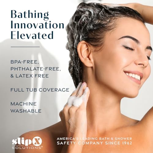 SlipX Solutions 39"x16" Power Grip Non Slip Bathtub Shower Mat - Image 6