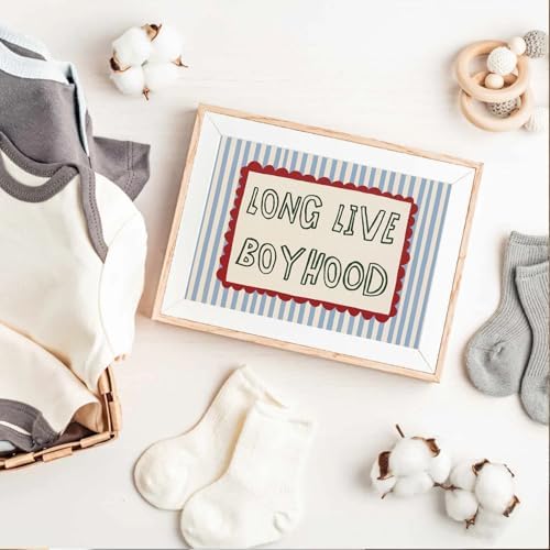 Vintage Nursery Wall Art Nursery Long Live Boyhood Wall Art 10"x8" Unframed - Image 6