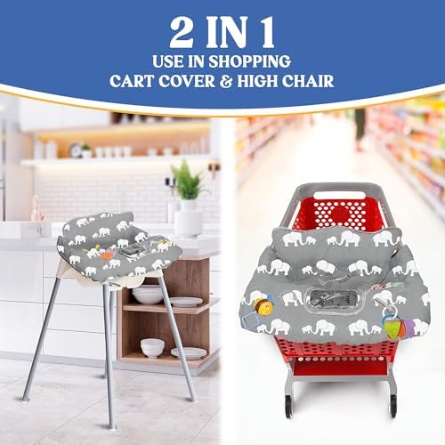 PILLANI Shopping Cart Cover for Baby, High Chair Cover for Restaurant Seat - Image 4