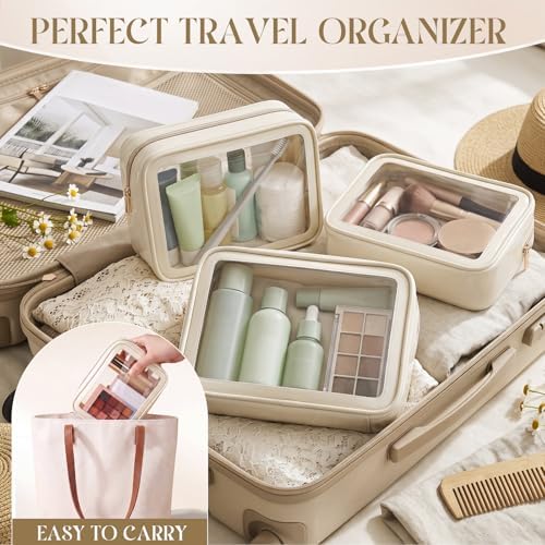 Hsei 12 Pcs Clear Makeup Bags Diaper Bag Organizer Travel Toiletry Bags - Image 5