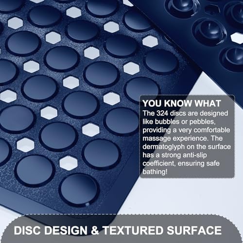 TEESHLY Bath Mat for Tub & Shower, Non Slip Soft Bathmat - Image 2
