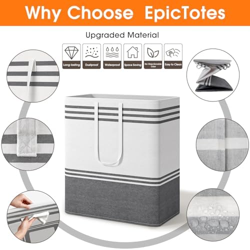 3 Pack Large Laundry Baskets, Laundry Hampers, Freestanding Waterproof - Image 4
