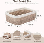 3 Pack Small Baskets for Organizing, Woven Storage Baskets for Shelves - Image 2