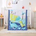 Dinosaur Crib Bedding Set for Boys Blue, Premium 3-Piece Baby Bedding Set by WOWELIFE