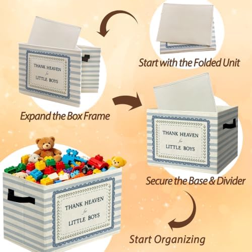 Boys Nursery Motivational Storage Bins Box - Image 6