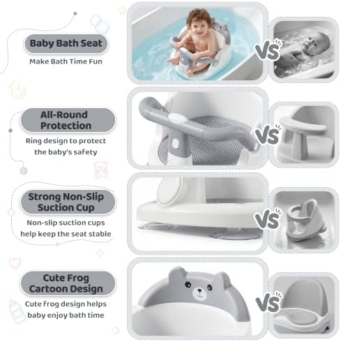 Baby Bath Seat for Babies 6 Months & Up, Toddler Bathtub Chair - Image 7