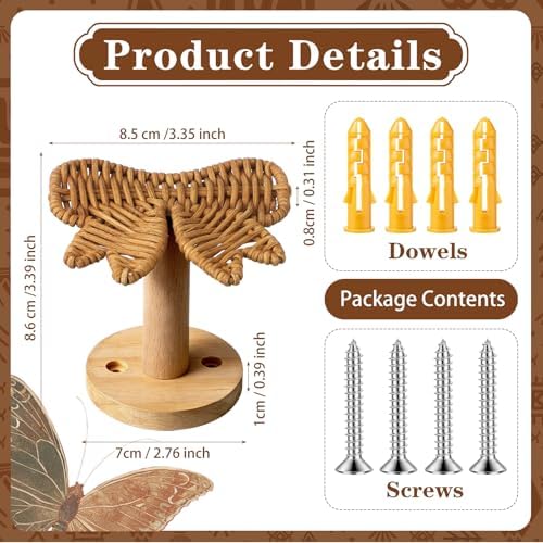 Leinuosen 2 Pack Boho Curtain Holdbacks Rattan Tiebacks - Image 2