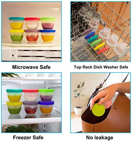 Youngever 18 Pack Baby Food Storage, 2 Ounce Baby Food Containers - Image 4