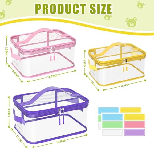 8 Pack Large Clear Toy Storage Bags - Image 2