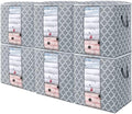 Storage Bags 6 Pack 100L Clothes Organization and Storage Containers by WiseLife