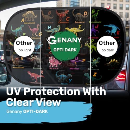 GENANY Dinosaur Car Side Window Sun Shades 2 Piece 21 x 14 Inch - Image 4