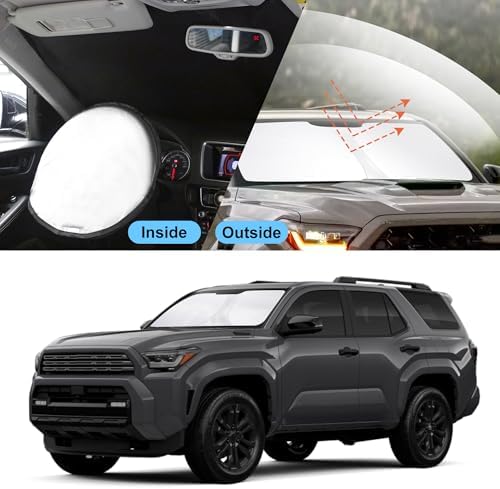 TINGLU Sun Shade for Toyota 4Runner 2025 2026 Accessories Windshield Sun Shade - Image 6