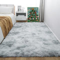 4x6 Light Grey Fluffy Shag Rug for Bedroom, Plush Washable Carpet by KICHOWUA