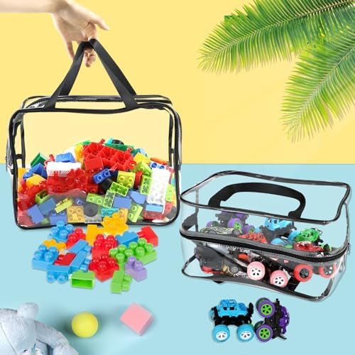 6 Pcs Widen XL Toy Storage Bags Waterproof Clear Toy Organizer - Image 6