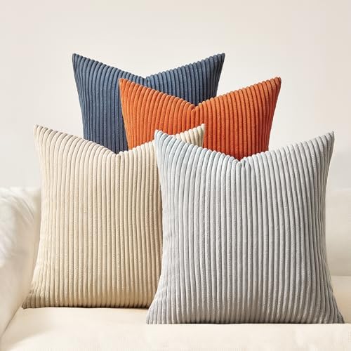Topfinel 20x20 Set of 4 Boho Couch Throw Pillows Decorative Velvet Pillow Covers by Topfinel