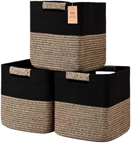 11 Inch Storage Cubes, 3 Pack Cube Storage Bins by Degeyoyo