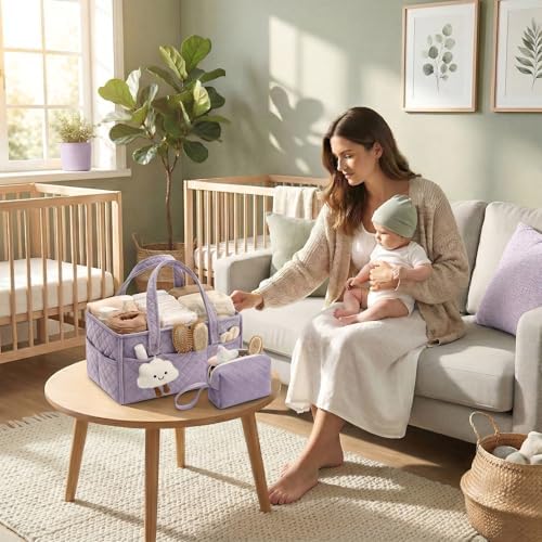 PeraBella Baby Diaper Caddy Organizer, Baby Basket Shower Gift, Portable - Image 6