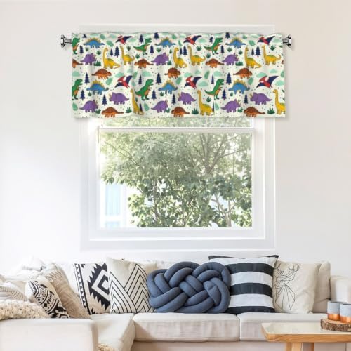 Dinosaur Cartoon Animal Room Window Valance 54x18 Inch - Image 7