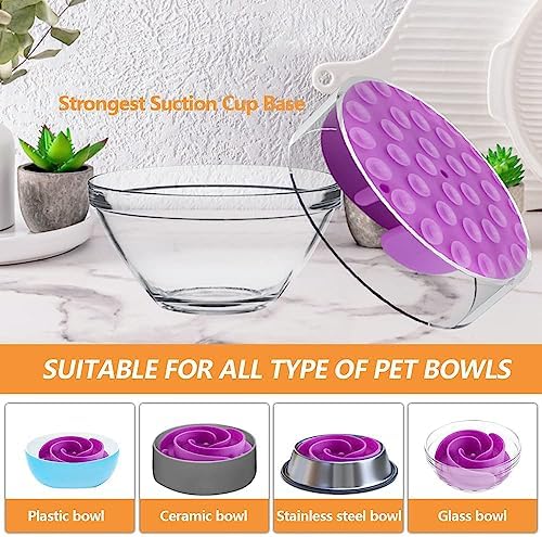 Slow Feeder Dog Bowls Insert, Animire Soft Silicone Slow Eating Dog Food Bowl - Image 4