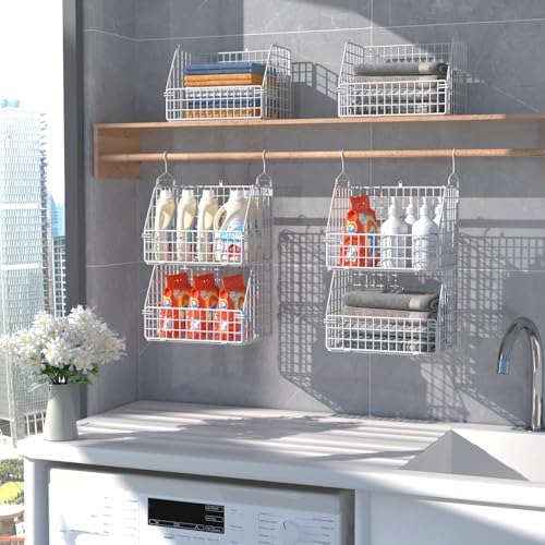 PUPPYCUTE Hanging Closet Organizer and Storage, Clothes Hanging Shelves Wire - Image 5