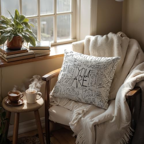 Quote You are Throw Pillow Cover, Inspirational Quotes Positive Saying Quotes - Image 4