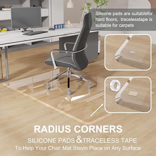 MESAILUP Beveled Edge Office Chair Mat - Image 4
