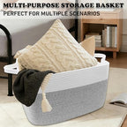 96L Laundry Basket with Handles, Extra Blanket Basket - Image 6