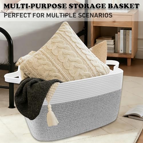 96L Laundry Basket with Handles, Extra Blanket Basket - Image 6