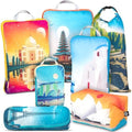 TRIPPED Travel Gear Large Compression Packing Cubes 7-Piece Set by TRIPPEDTravelGear