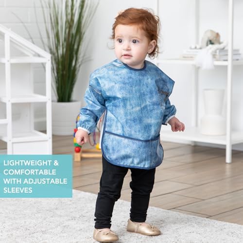 Bumkins Sleeved Bib for Girl or Boy, Baby and Toddler for 6-24 Mos, Essential - Image 4