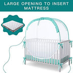 L RUNNZER Crib Pop Up Tent Baby Safety Mesh Cover Mosquito Net Toddler Bed - Image 3