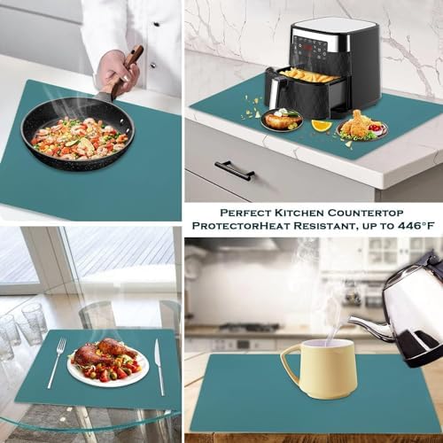 QPIX DIGITAL Extra Large Silicone Countertop Mat, Silicone Table Mat Kitchen - Image 4