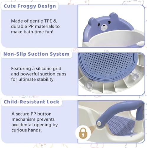 Baby Bath Seat for Babies 6 Months & up Non-Slip Toddler Bath Seats for Sitting - Image 4