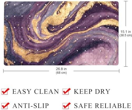 Bathtub Mat Non Slip 26.8x15.1 Inch, Machine Washable Shower Mats - Image 4