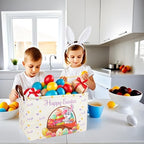 Easter Basket for Kid Large Empty Baby Rectangular Cute Easter Gift Storage - Image 6