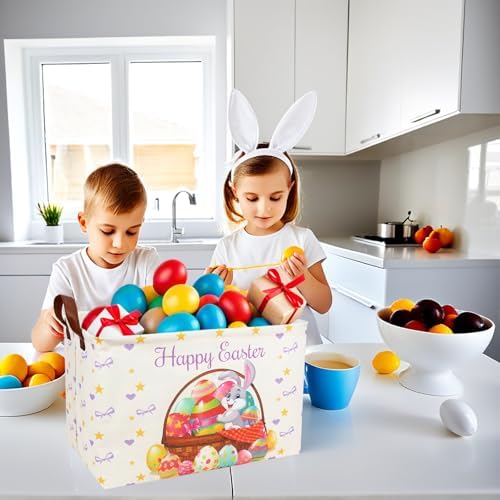 Easter Basket for Kid Large Empty Baby Rectangular Cute Easter Gift Storage - Image 6