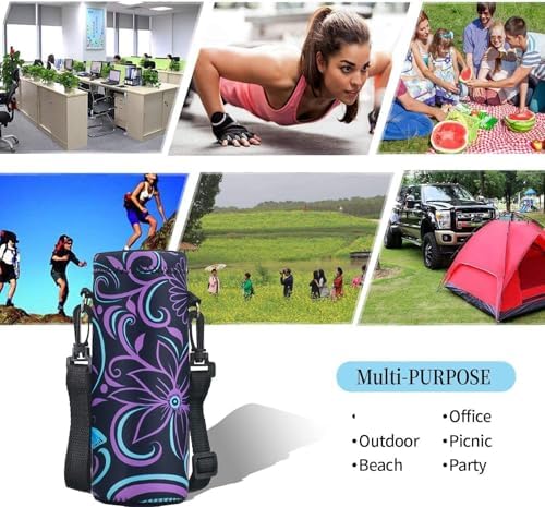 AUPET Water Bottle Bag Carrier, 24oz/32oz Insulated Neoprene bottle Sling - Image 2