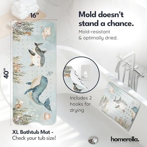 homerella Bathtub Mat Non Slip Kids 40x16 Baby Bath Mat Non Slip Anti Mold - Image 3