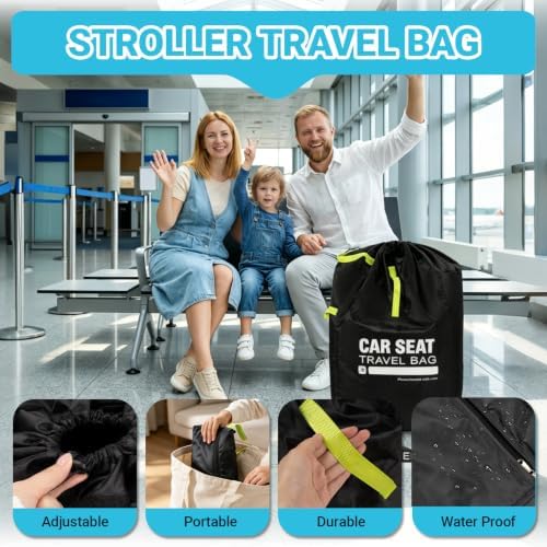 Foldable Car Seat Travel Bag, Zippered - Image 3