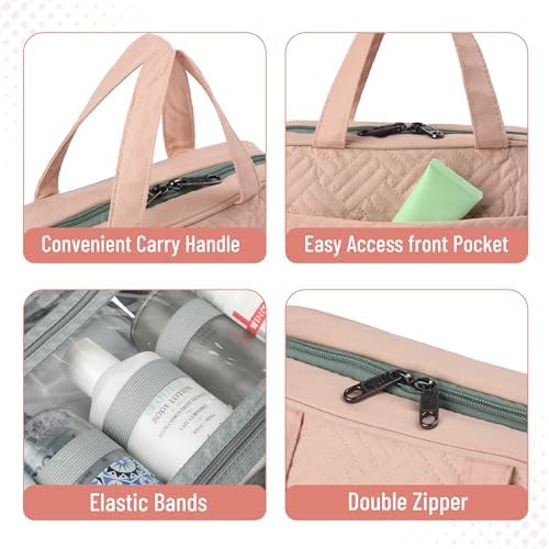 Travel Toiletry Bag Organizers, Baby Pink - Image 5