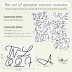 Boao Personalized Name Letter Wall Decal, lassic Cursive - Image 2
