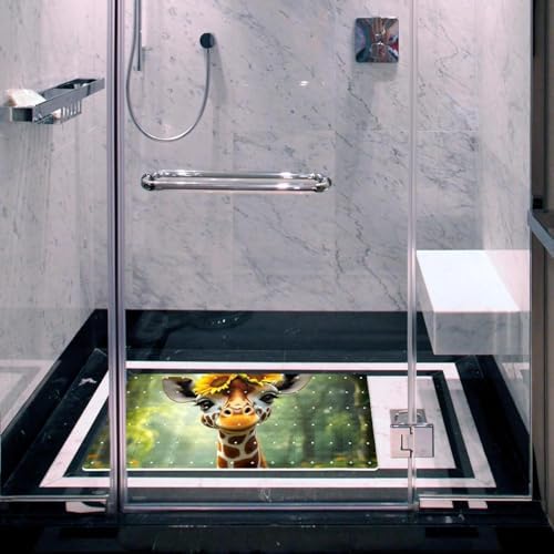 Shower Mat Non Slip, Giraffe Anti Slip Bath Mat - Image 6