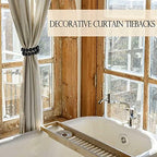 Magnetic Curtain Tiebacks 4 Pieces: Strong Magnets Closure, Boho Curtain - Image 4