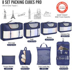 Veken 8 Set Packing Cubes for Travel Essentials, Anti-Wrinkle Buckled Suitcase - Image 2