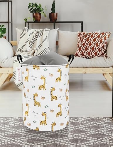 Foldable Waterproof Round Fabric Laundry Basket Home - Image 5