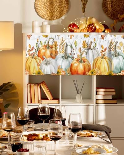 Vandarllin Fall Thanksgiving Kitchen Curtains Valances - Image 5