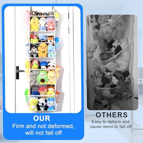 Toread Over the Door Stuffed Animal Storage, Holds Up To 75 lbs, Easy View Over - Image 2