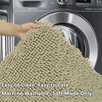 BOANKODU Bathroom Rugs 47x20, Extra Soft Absorbent Chenille Bath Rugs, PVC - Image 7